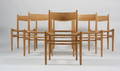 Hans J. Wegner. Sæt på seks stole af eg, model CH-36 6 