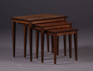 Dansk Møbelproducent. Sæt indskudsborde af palisander