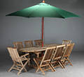Havemøbler. Otte havestole samt bord, og parasol 8