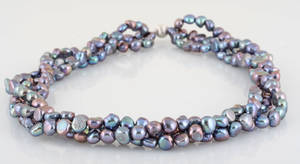 3 strand fresh water pearl necklace