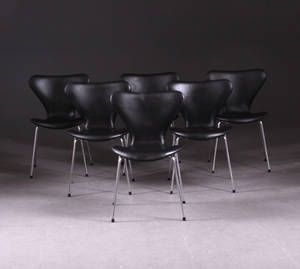 Arne Jacobsen 1901-1971. Seks stole model 3107 6  Denne auktion er annulleret1987779