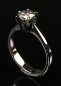 Solitairering Ca. 0.90 ct. 