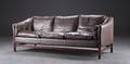 Sofa 3-pers. af læder. Stouby 