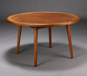 Sofabord, teak- og egetræ, dansk møbelproducent