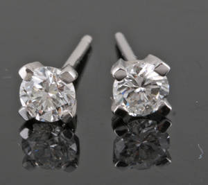 Earrings in 14k  set with brilliant cut diamonds 0.54 ct 2