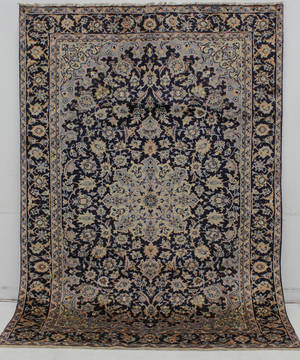 Persisk handknuten blå Keshan