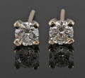 Earrings in 14k  set with brilliant cut diamonds 0.48 ct 2. 