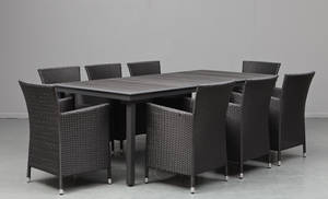 Daneline Havemøbler. Havebord samt otte armstole. 9