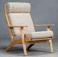 Hans J. Wegner højrygget lænestol model GE-290A 
