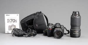 Nikon D70 digitalt spejlreflekskamera med Nikkor 18-70 mm linse samt Nikkor 80-200 mm telelinse 3