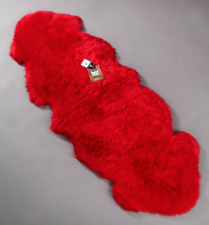 Forligger af australsk lammeskind - premium skind. Farve Rød