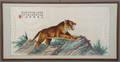 Kinesisk silkebroderi, motiv med tiger, 1900-tallet