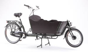 Enghouse tohjulet Long John ladcykel med Shimano-gear, mørkegrøn