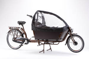 Enghouse tohjulet Long John ladcykel med Shimano-gear, bronze-brun metallic