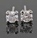 Earrings in 14k set with brilliant cut diamonds 0.50 ct 