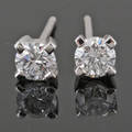 Earrings in 14k  set with brilliant cut diamonds 0.50 ct 