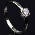 Solitaire ring ca. 0.45 ct.