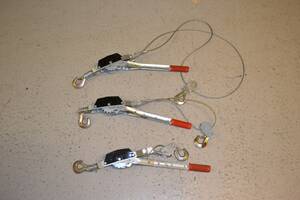 3 Dragblockhandvinschar. Okänd lyftvikt.