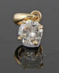 Pendant in 18kt set with brilliant cut diamond 0.40 ct 