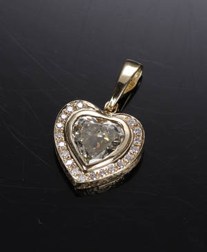 Diamantvedhæng, 14 kt guld 1,35 ct