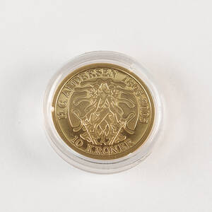 Danmark. 10 kroner H.C. Andersen guldmønt eventyrserien Skyggen