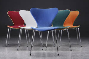 Arne Jacobsen, seks stole model 3107 - Syveren 6