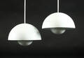 Verner Panton. Par Flower Pot pendler hvide. 2 