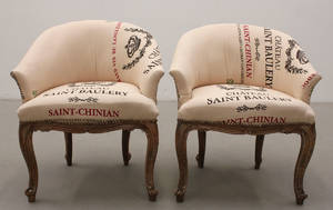 Fåtöljer, ett par, rokokostil 2