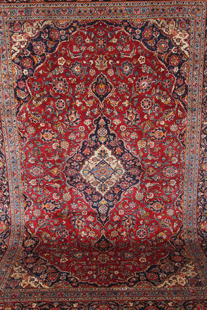 Kashan. Persisk håndknyttet tæppe, 360x245 cm.
