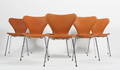 Arne Jacobsen. Sæt på seks stole model 3107 6