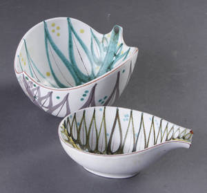 Stig Lindberg. To skåle, keramik. 2