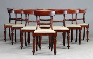 Otte stole af mahogni 8