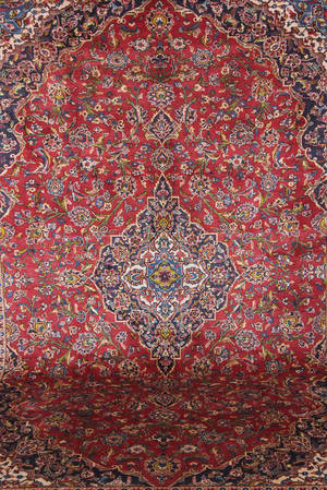 Handknuten persisk matta, Kashan 390x285 cm.