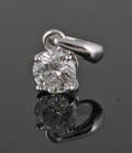 Pendant in 18kt set with brilliant cut diamond approx. 0.35ct.