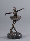 Bronzefigur af balletpige