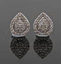 18kt diamond pear shape earrings approx. 0.26ct.2