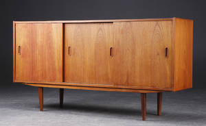 Lav skænk, teak, dansk møbelproducent