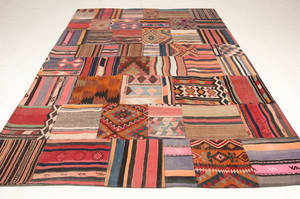 Persisk Shahsavand Patchwork Kelim 312 x 225 cm. 