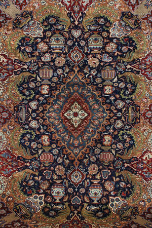 Persisk handknuten figural kashmar