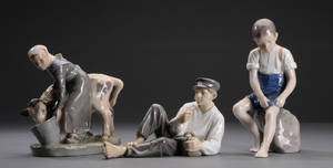 Kgl. P. BG m.fl. Tre porcelænsfigurer 3