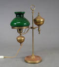 Petroleums bordlampe med beholder