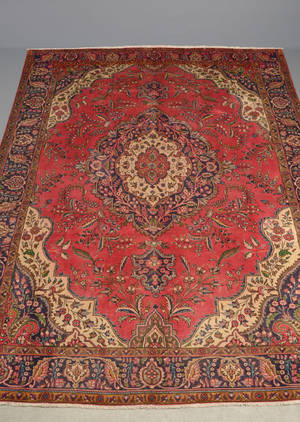 Håndknyttet Persisk Tabriz 397x294 cm