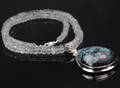 Aquamarine og turkis collier.