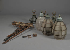 Tre facadelamper, ca. 1900 3