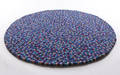 Rug Balls Blue, tæppe af new zealandsk uld Ø 140 cm.