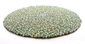 Rug Balls Green, tæppe af new zealandsk uld Ø 140 cm