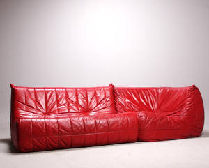 Soffa, moduler, skinn, 1970-tal