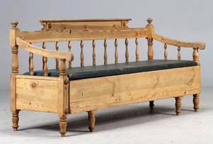 Slagbænk af fyrretræ. 1800-tallet
