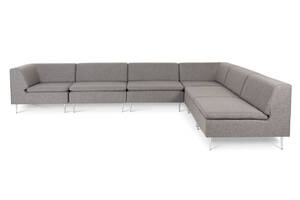 DAMM MODULSOFA betrukket med slidstærkt URBAN GREY møbelstof