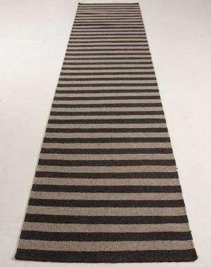 Orientalisk flatvävd matta, modern art Kelim 394x81 cm